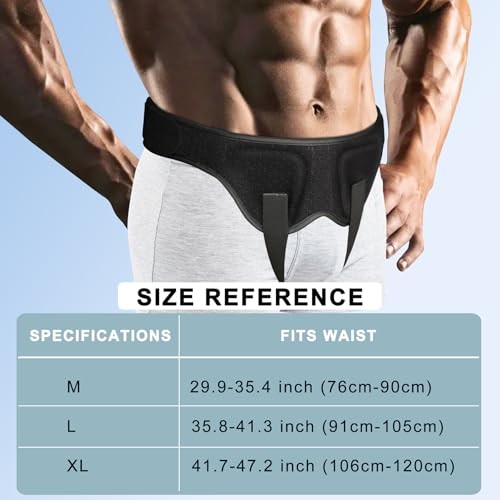 Hernia Support Belt for Men or Women for Double Inguinal or Sports X-Large