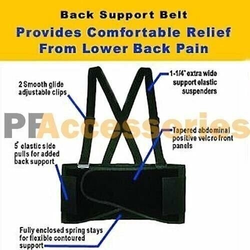 Heavy Duty Lift Lumbar Lower Back Waist Support Belt Brace Suspenders for Work