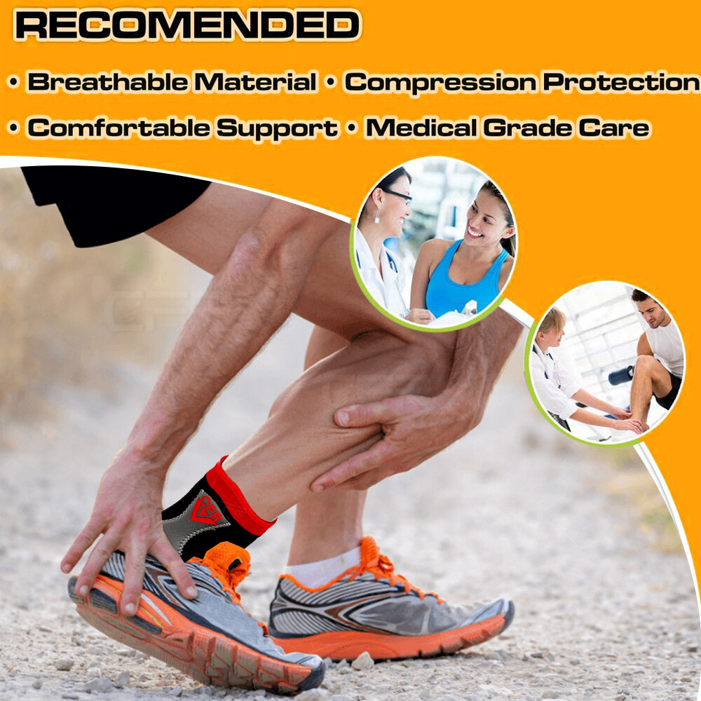 Compression Ankle Support Sleeve Brace Plantar Fasciitis Sport Sprain Foot Wrap