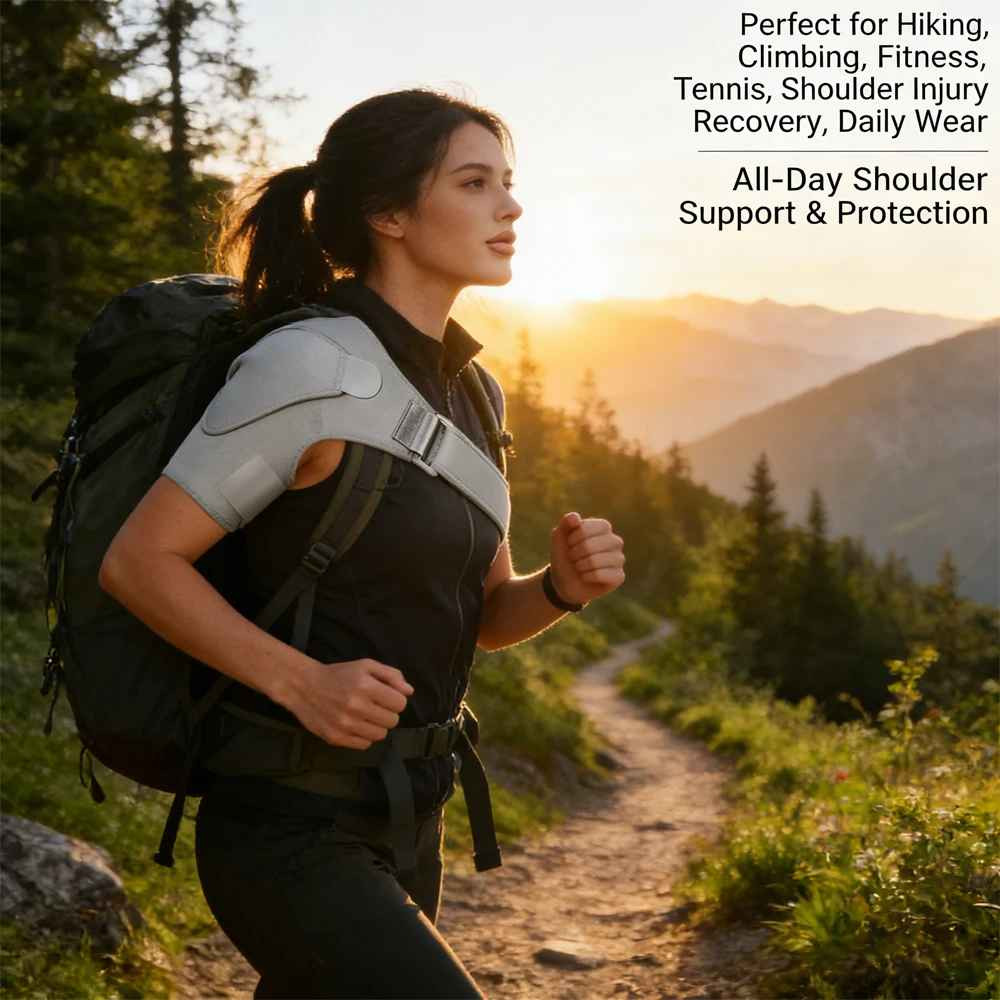 Shoulder Brace Adjustable Compression Arm Sling Unisex Injury Relief Support Fit