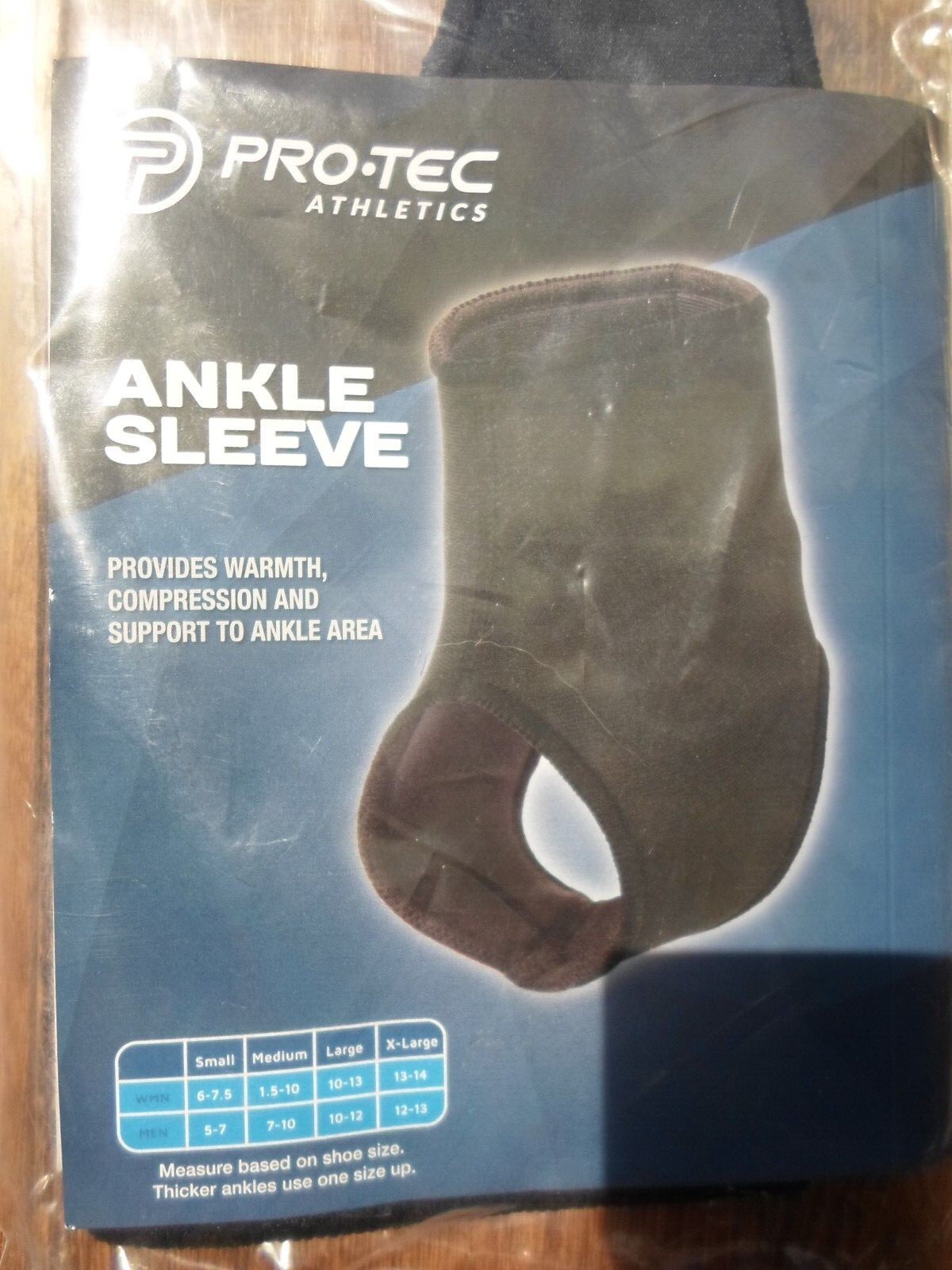 Ankle Sleeve/brace-Pro Tec Athletics- size XL Black Neoprene- one size fits most