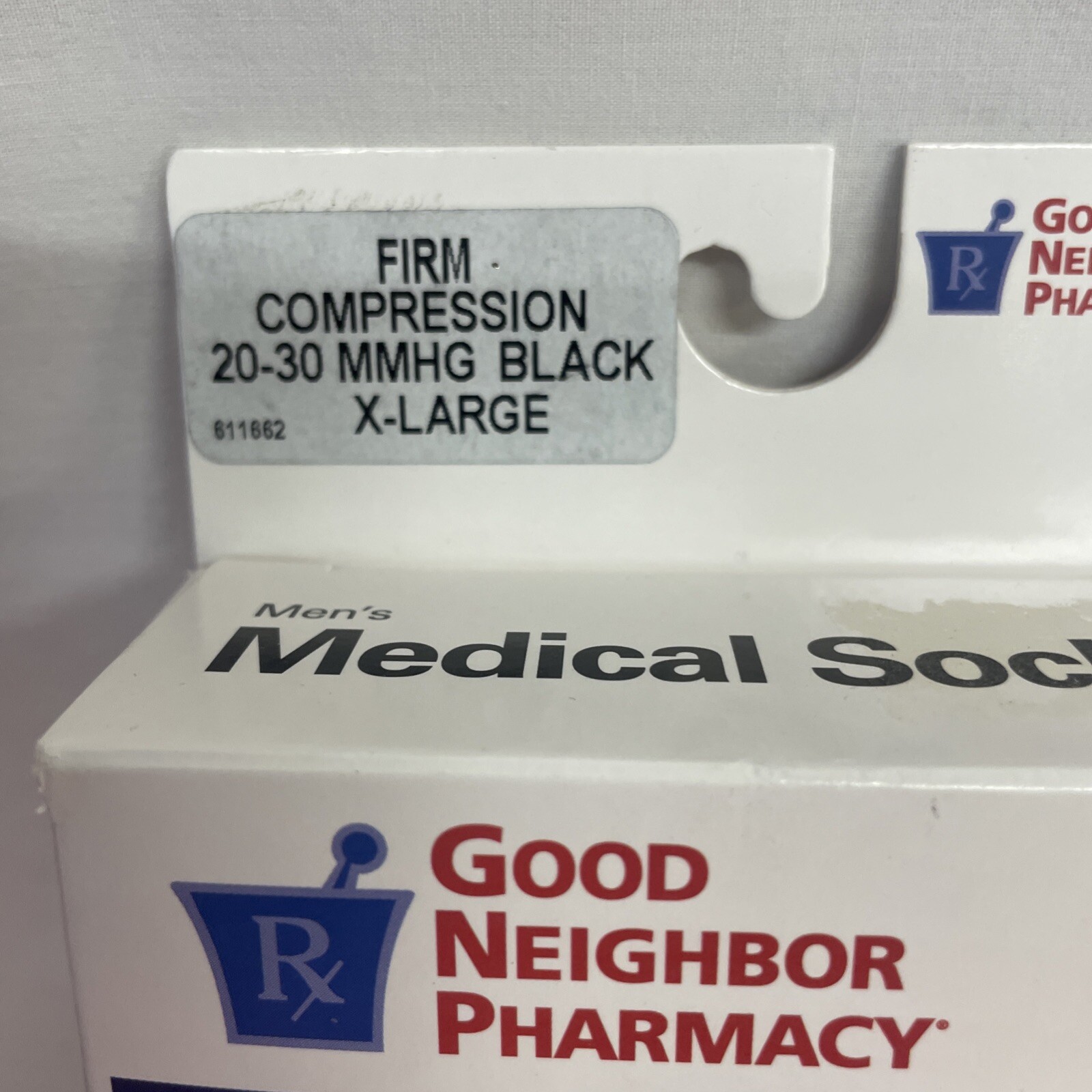 GNP Men’s Medical Socks Firm Compression 20-30 MMHG Black X-Large