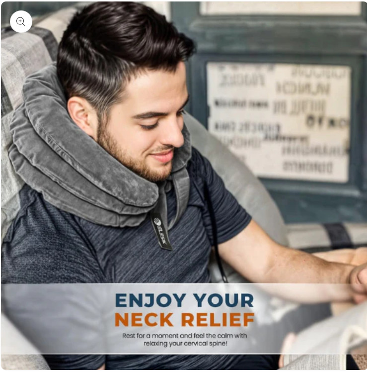 Cervical Neck Traction Device – Collar Brace Support for Pain Relief & Therapy