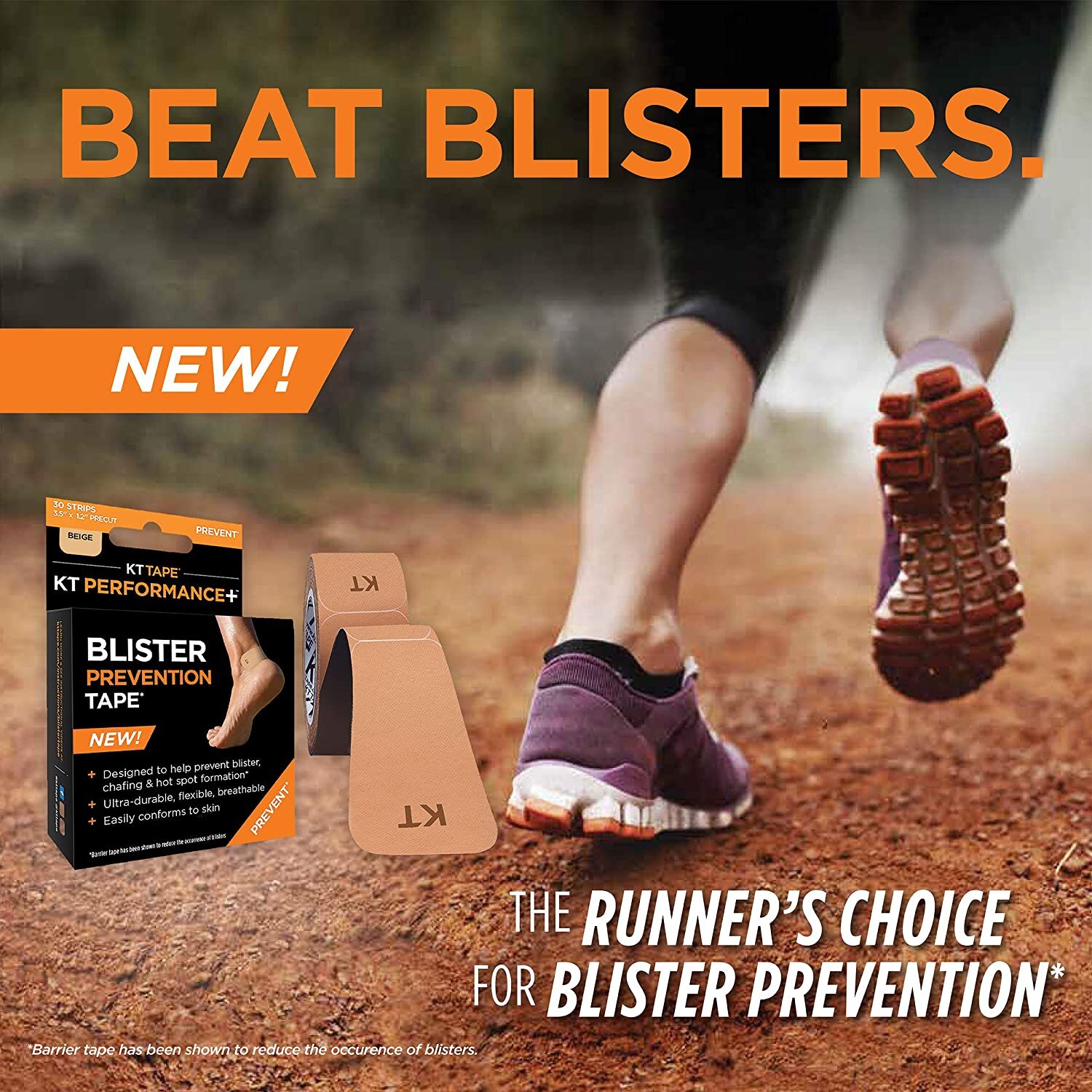 KT Tape Blister Prevention 30 Strip – Beige Heel