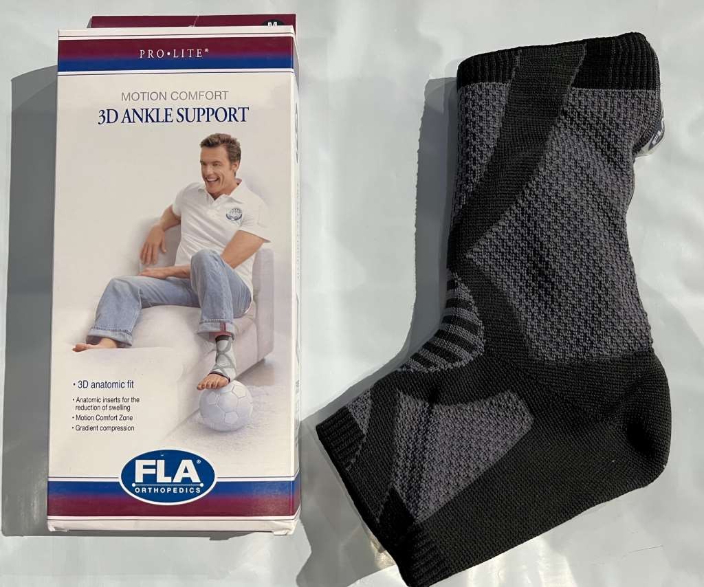 FLA Prolite 3D Right Ankle Support Braces Charcoal Right Foot X-Small