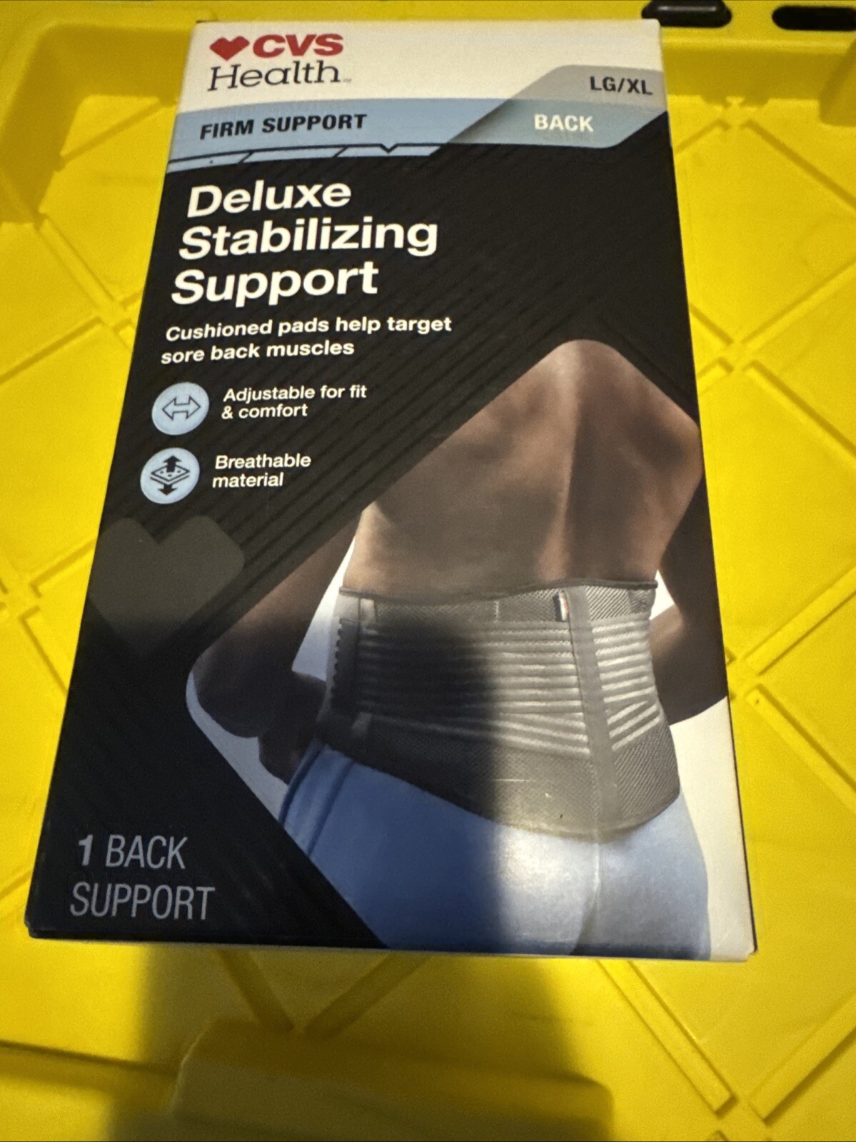 New CVS Health Firm Support Back Deluxe Stabilizing Support-Size LG/XL