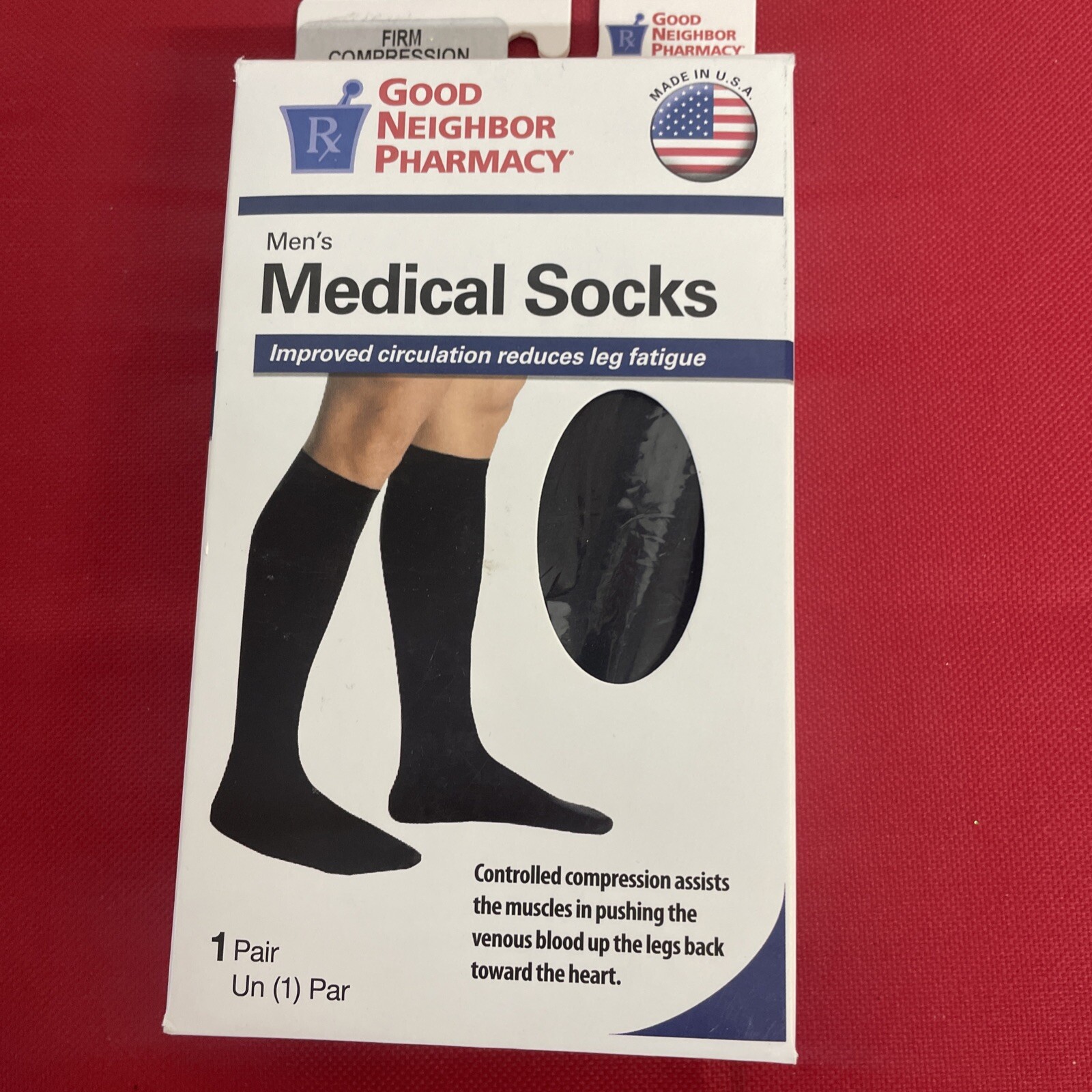 GNP Men’s Medical Socks Firm Compression 20-30 MMHG Black X-Large