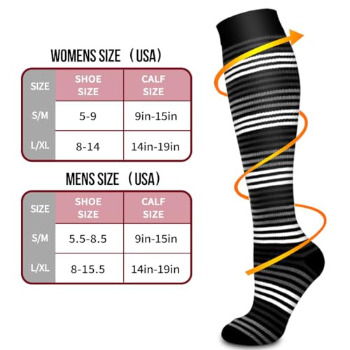 Bluemaple Copper Compression Socks For Women & Large-X-Large A-collocation06