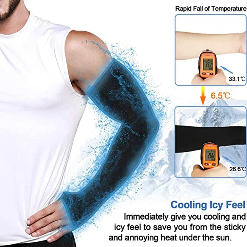 1/2 Pairs Arm Sleeve Sports Elbow Brace Support Wraps Compression UV Protect US