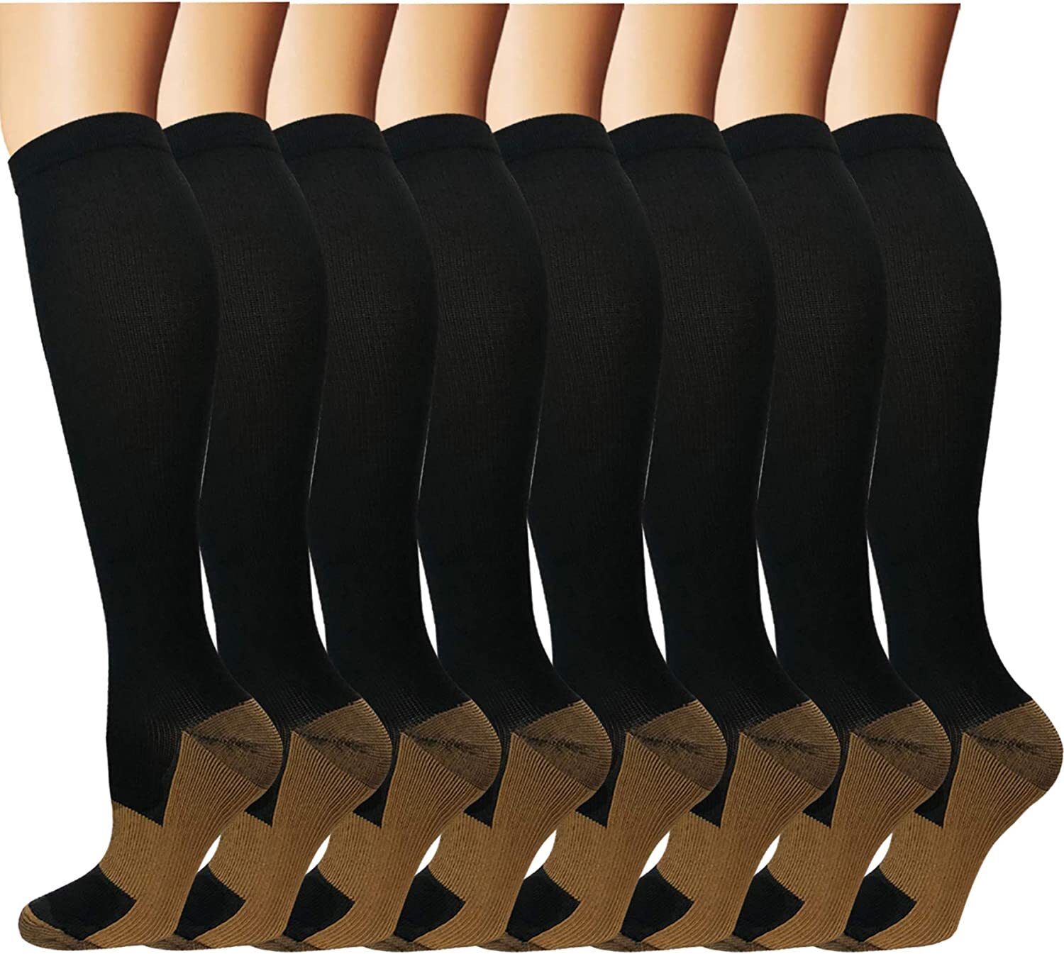 Copper Compression Socks Stockings 20-30mmHg Graduated Support Best For Medical