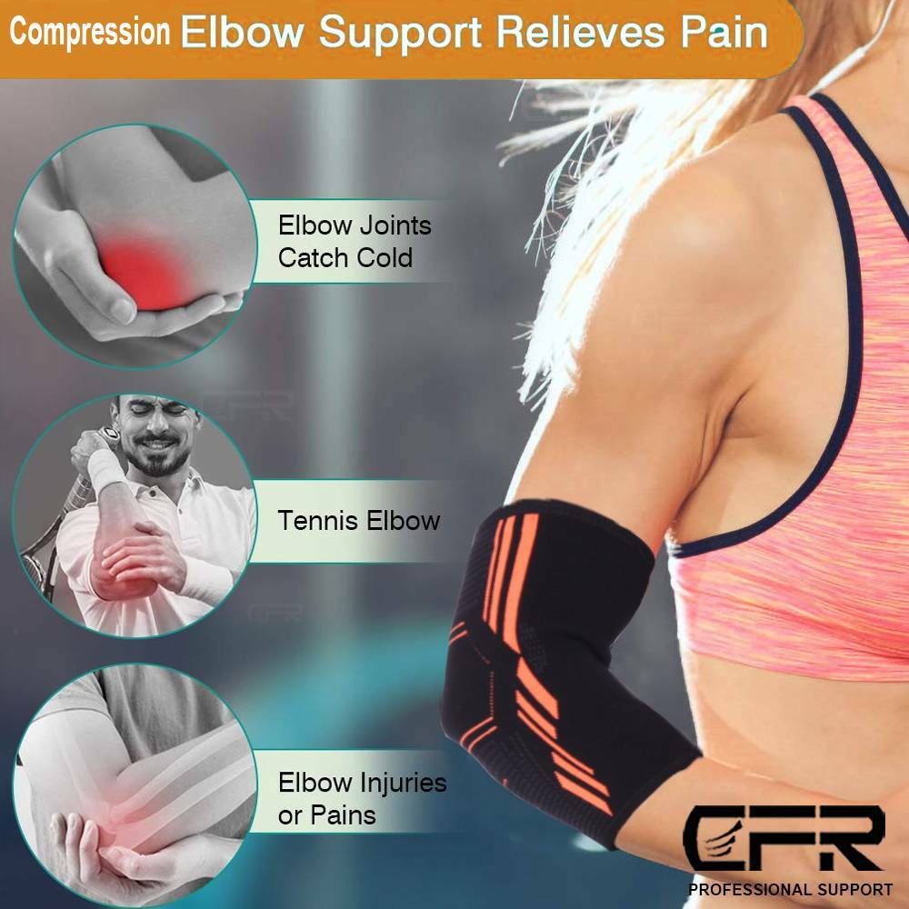 Copper Elbow Brace Compression Support Sleeve Arthritis Tendon Joint Pain Wrap @