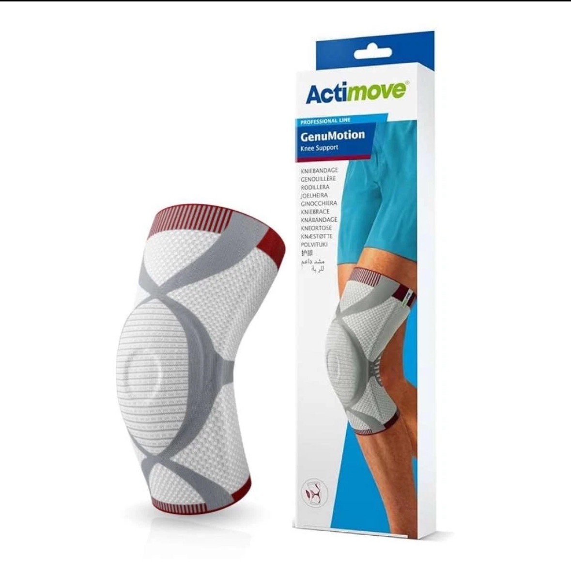 Actimove Genumotion Knee Support (White- Multiple sizes avail)