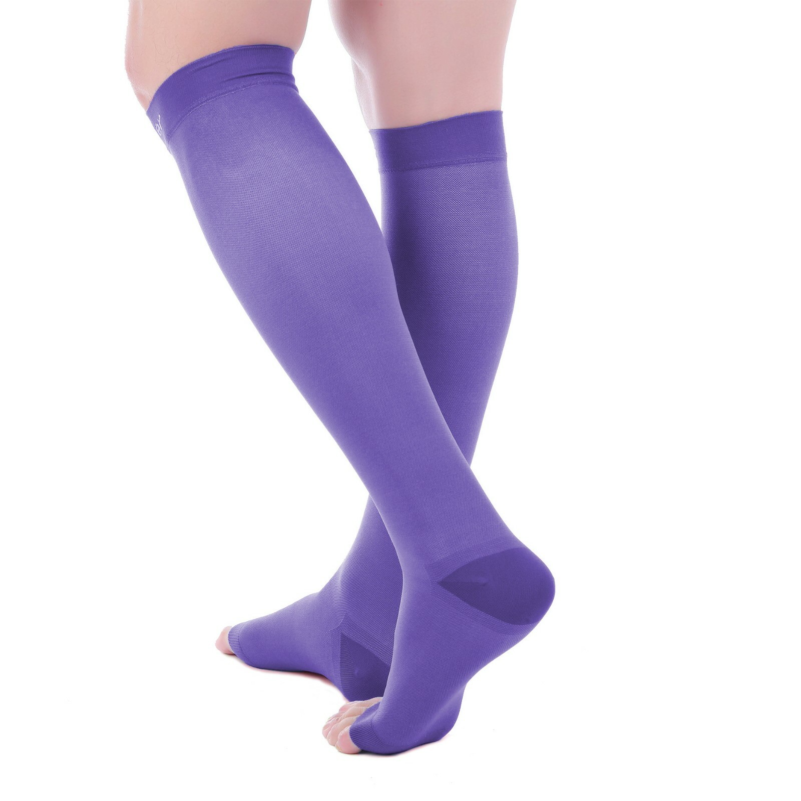 Doc Miller Open Toe Socks Compression Stockings 20-30mmHg Sleeves, Varicose Pain