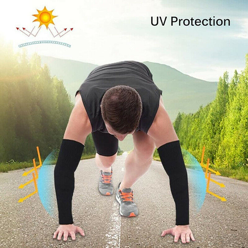 1 Pair Cooling Compression Sports Arm Sleeves Sun UV Protection Elbow Sleeve US