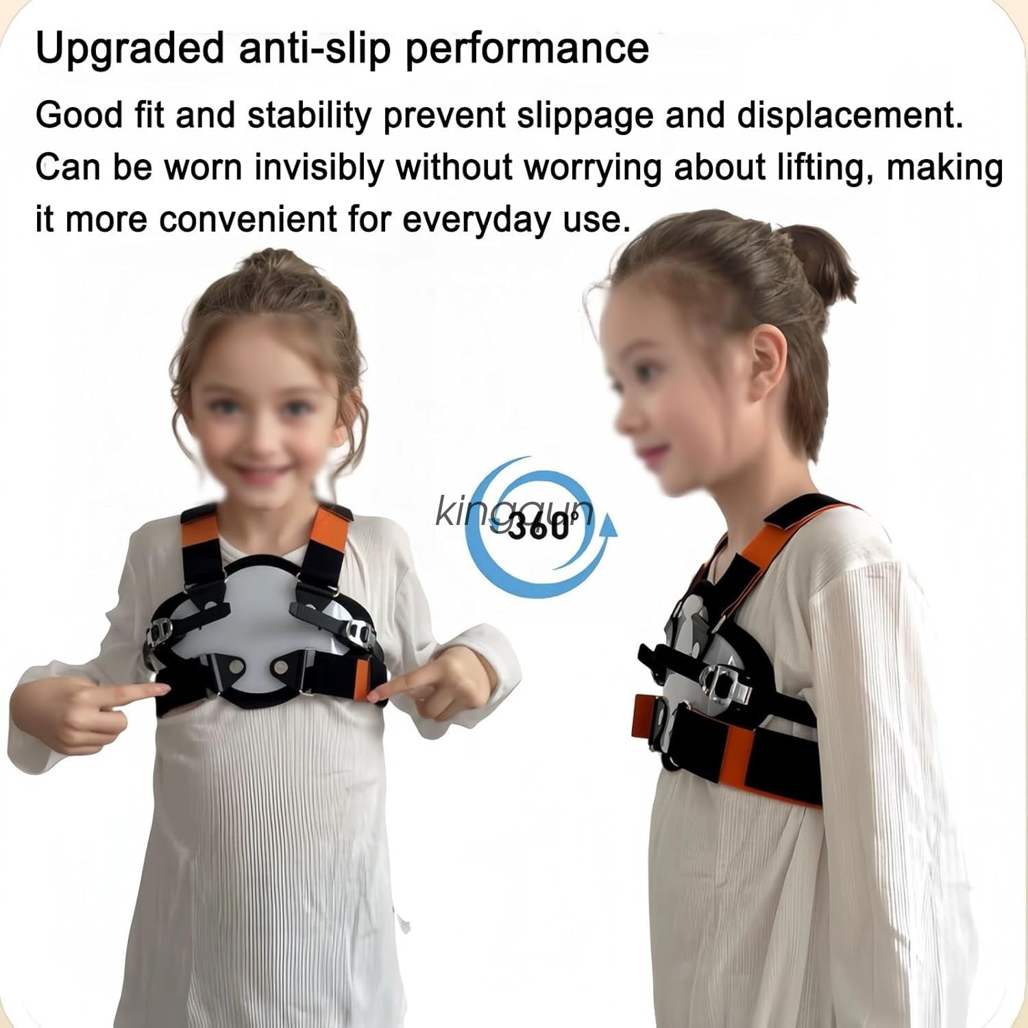 Upgraded Kids Pectus Carinatum Chest Brace Adjustable Support with Extra Straps