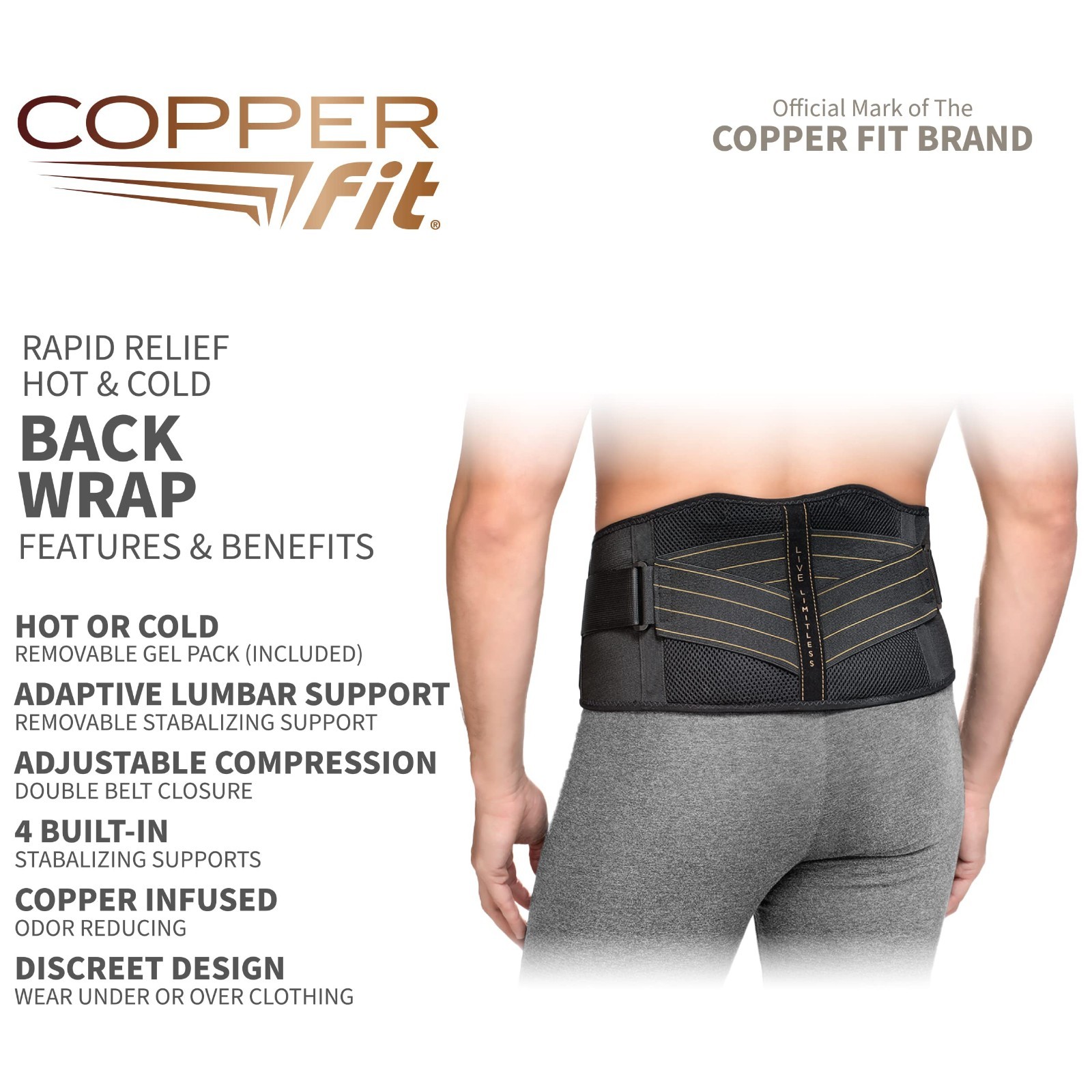 Unisex Copper Compression Rapid Support Sleeve – Pain Relief & Recovery Aid
