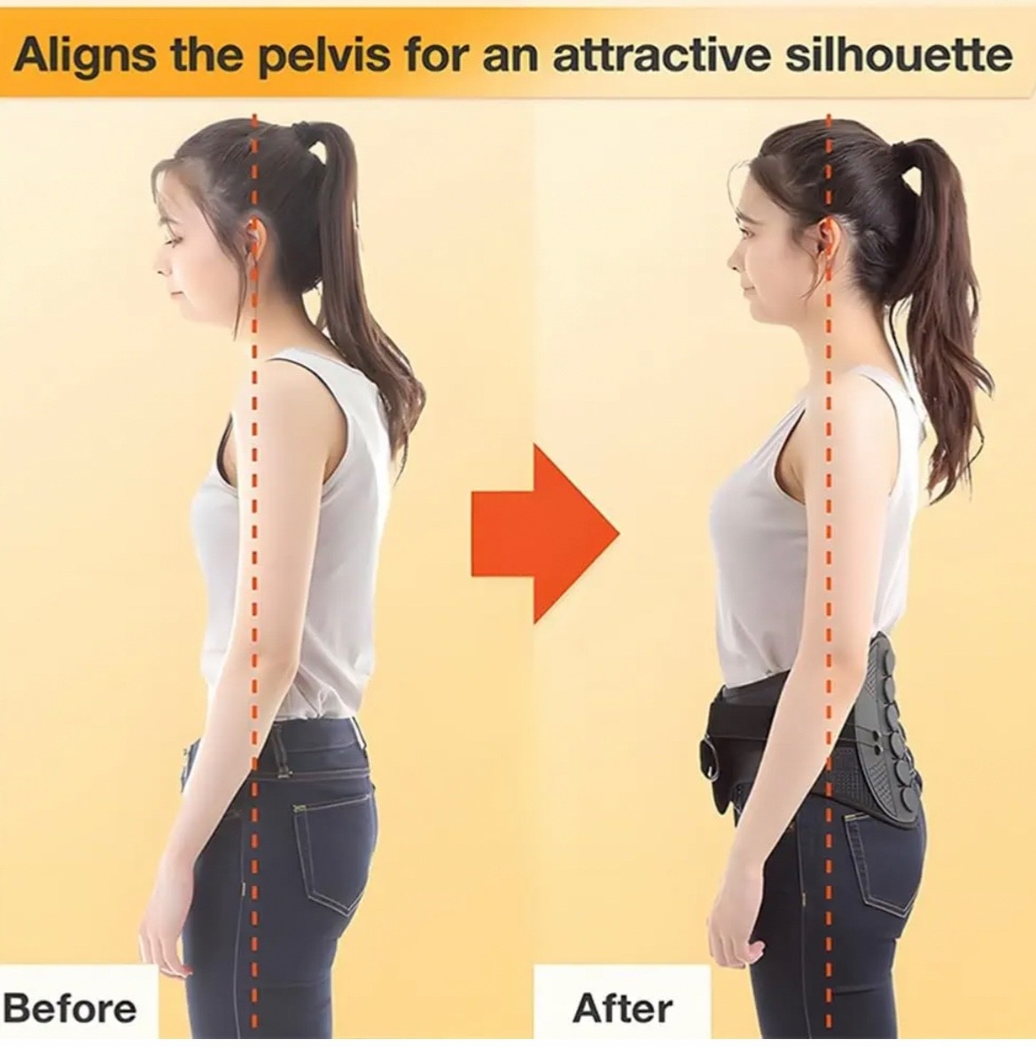 Ghakke orthopedic back brace for herniated disc, lumbar pain, compress & correct