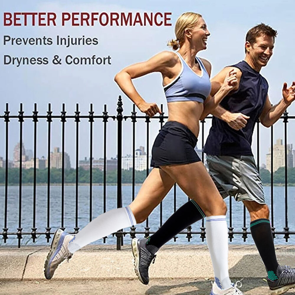 3 Pair Compression Socks 20-30 Mmhg For Men or Women High Pressure Sports Socks
