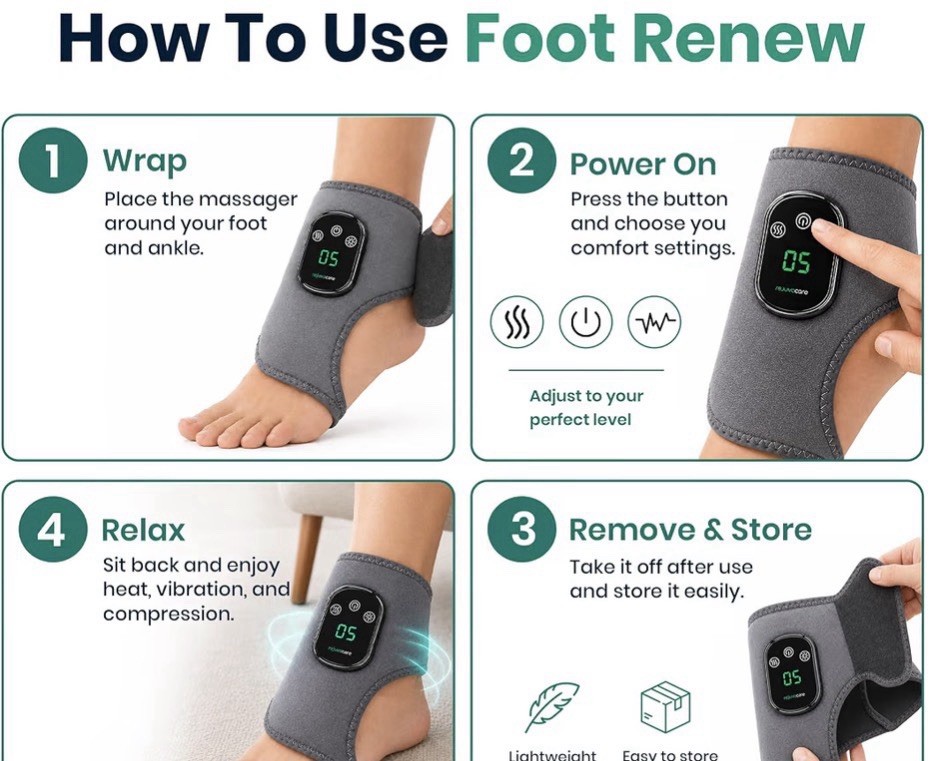 Rejuvacare Foot Renew Triple Method Massager for Home Use – The Official 2026