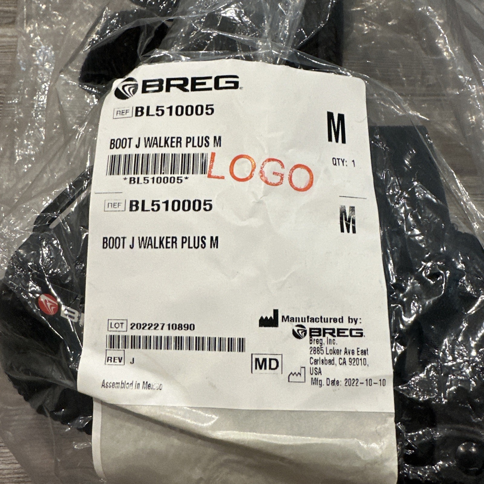 Breg J Walker BL510005 – Walking Boot for Support and Comfort, Size Medium