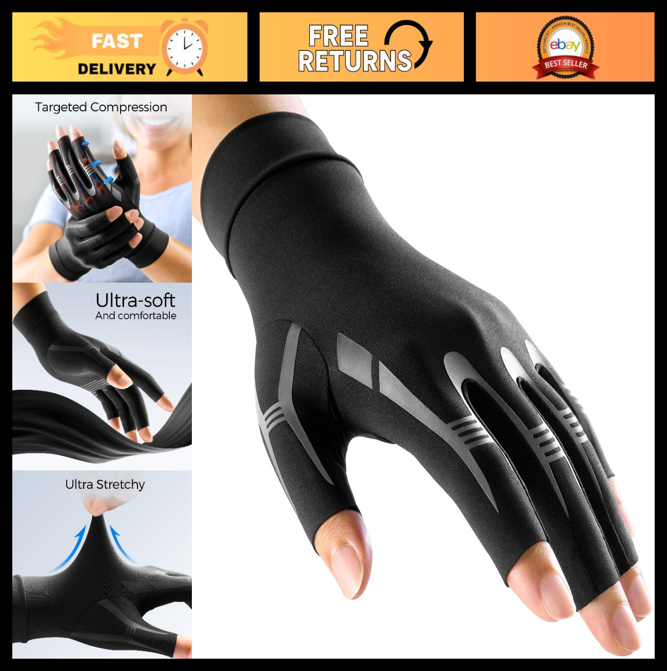 Compression Arthritis Gloves for Pain Relief – Unisex Supportive Handwear