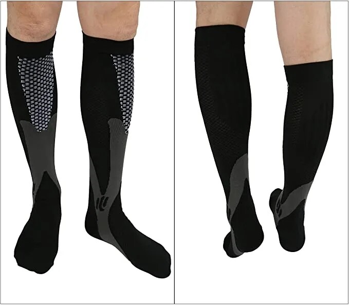 Unisex Compression Socks Calf Shin Leg Soft Stockings Sports Medical Stocking US