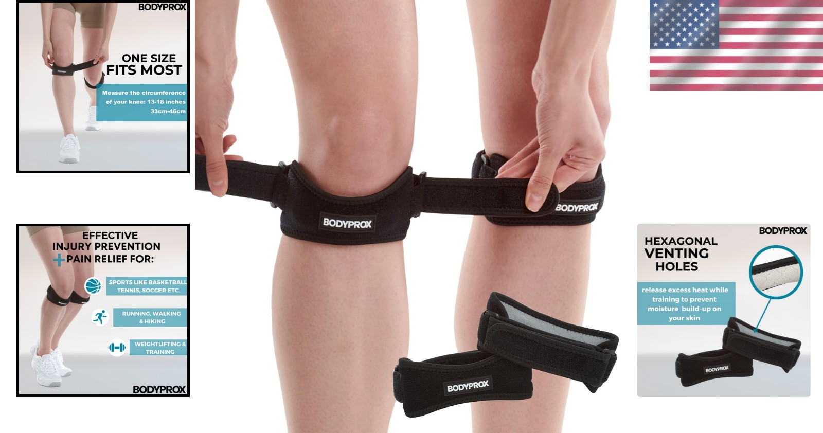Adjustable Knee Strap 2-Pack – Ultimate Support for Soccer, Basketball, Running