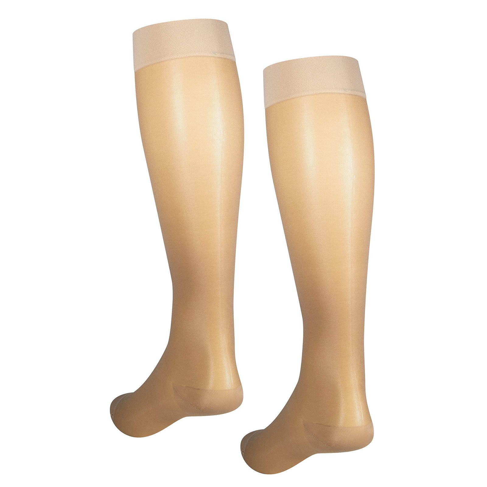 Sheer Compression Stockings, 15-20 mmHg Support, Women’s Medium Denier Nylons…