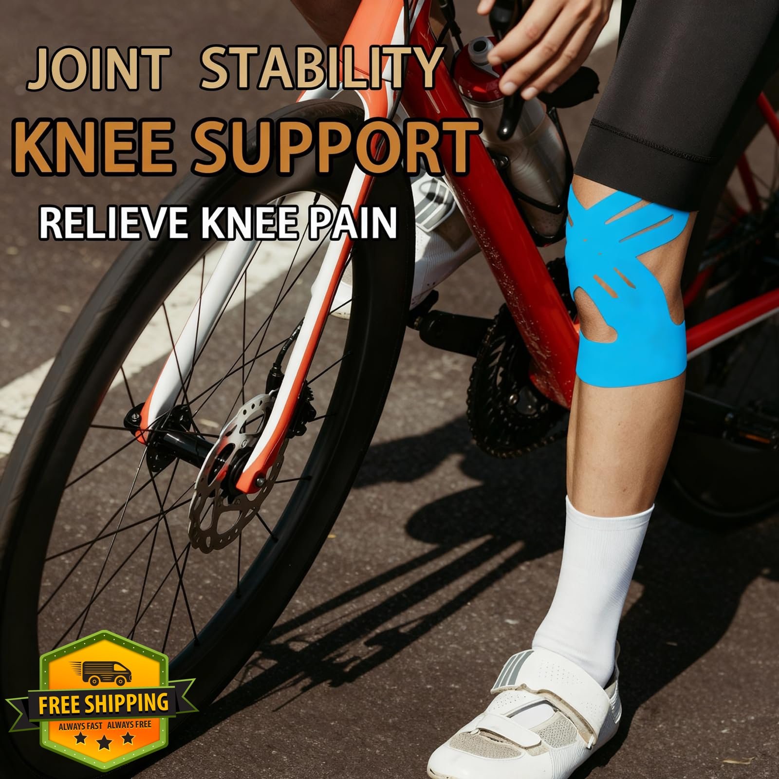 IEADEN Kinesiology Tape Blue 10 Pcs Knee Support