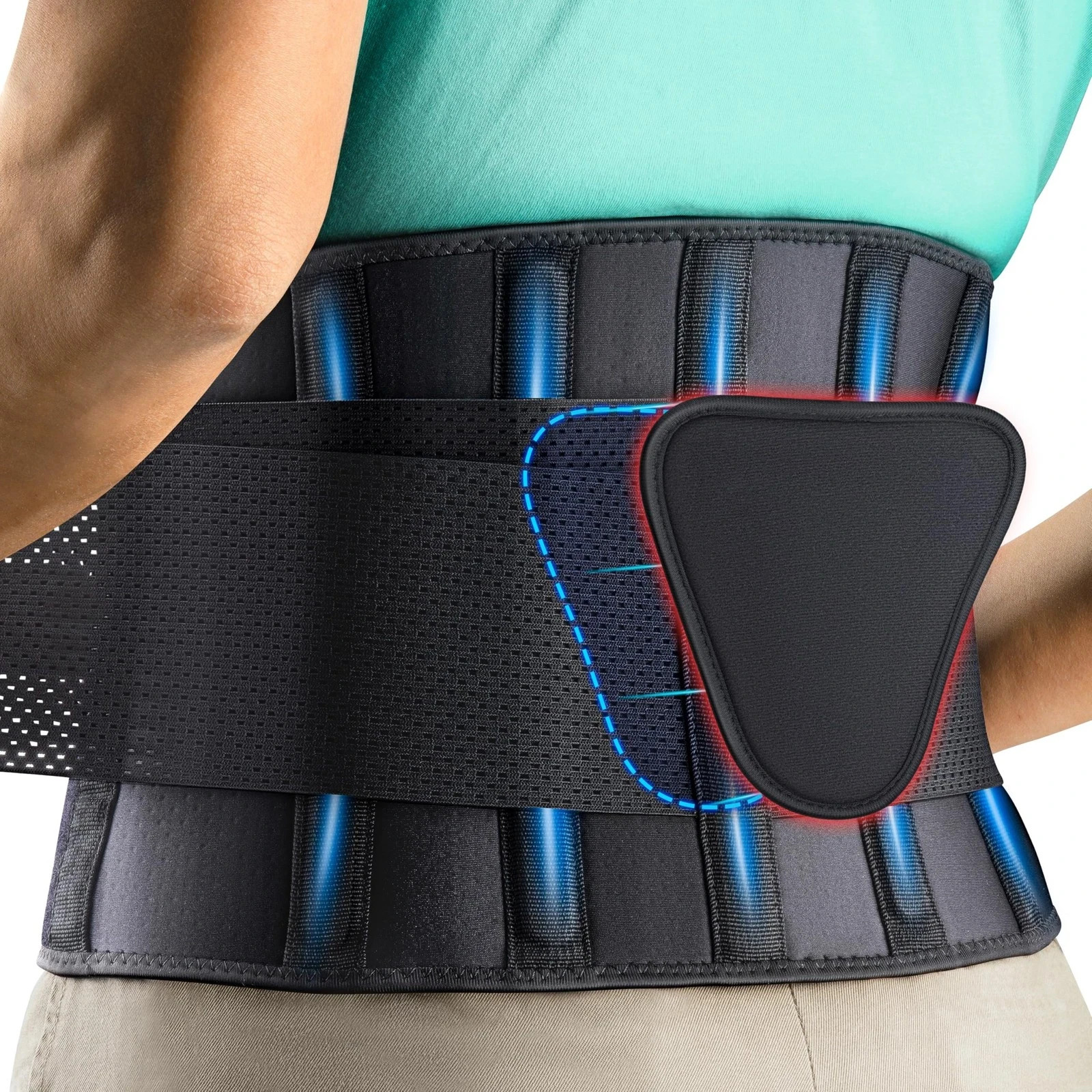 FEATOL Back Brace Support Belt-Lumbar Support Back Brace for Back Pain, Sciat…