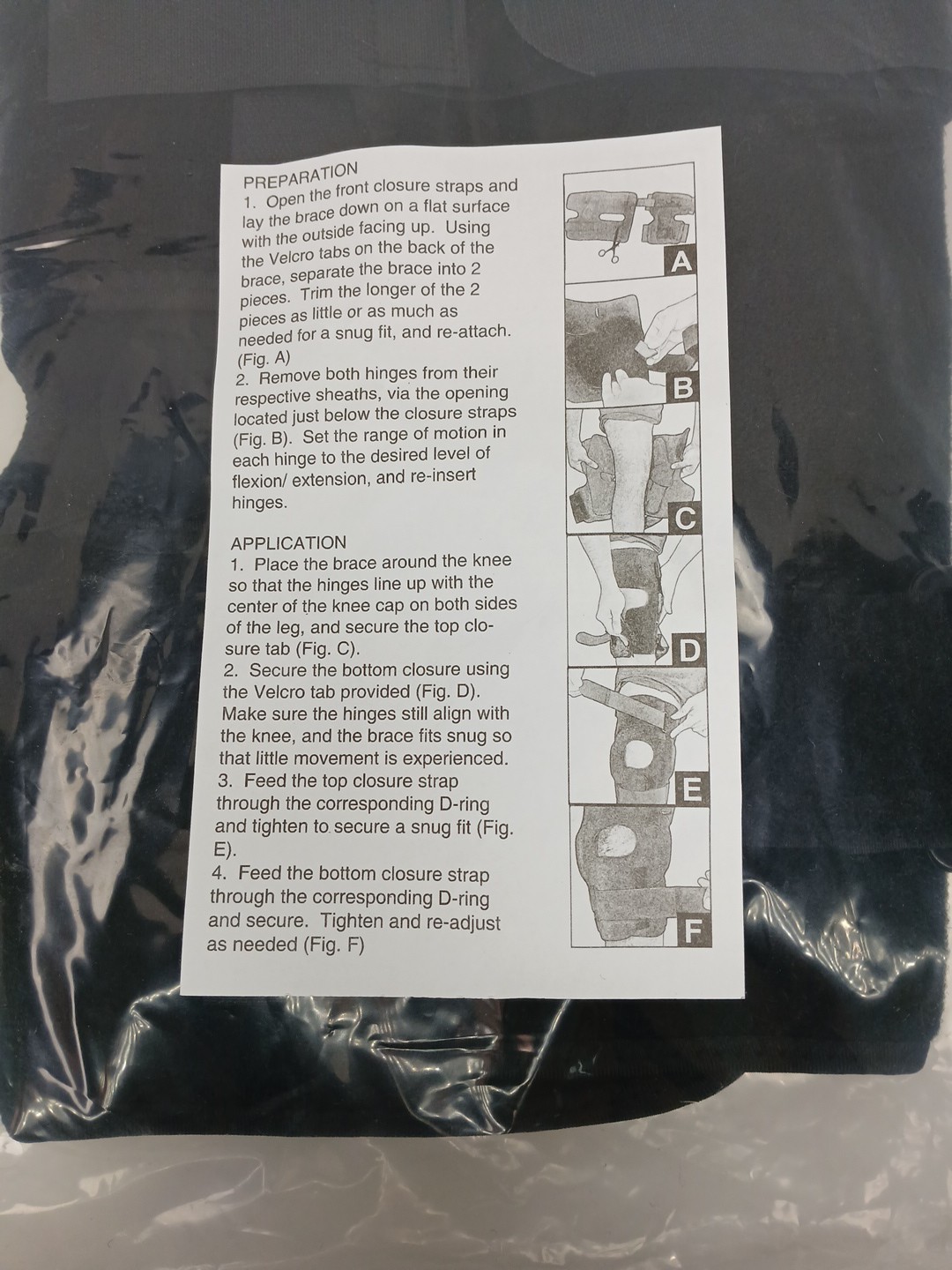 Comfortland CK-110 Universal Hinged Knee Brace NEW Black