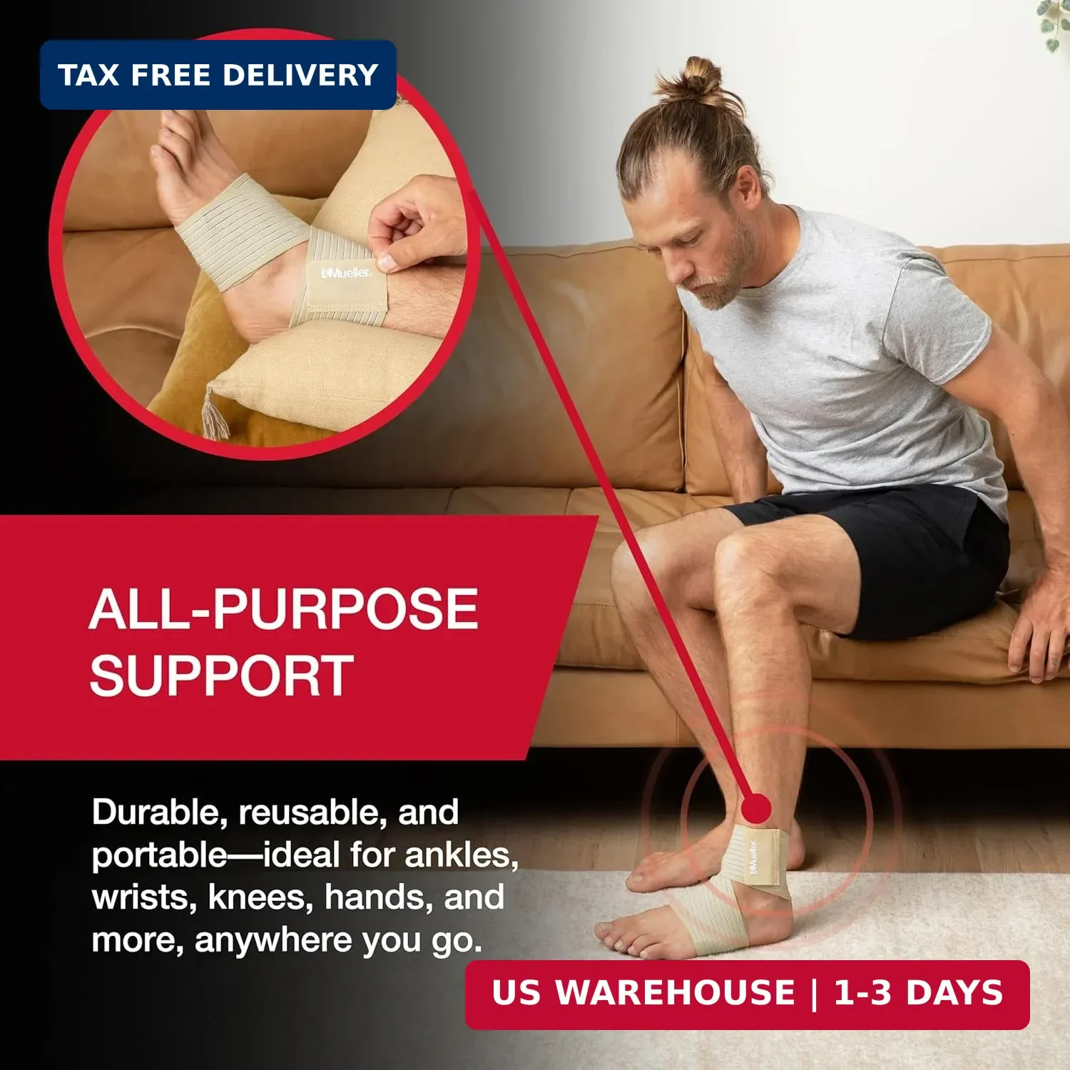 All-Purpose Support Wrap for Men and Women, Adjustable C