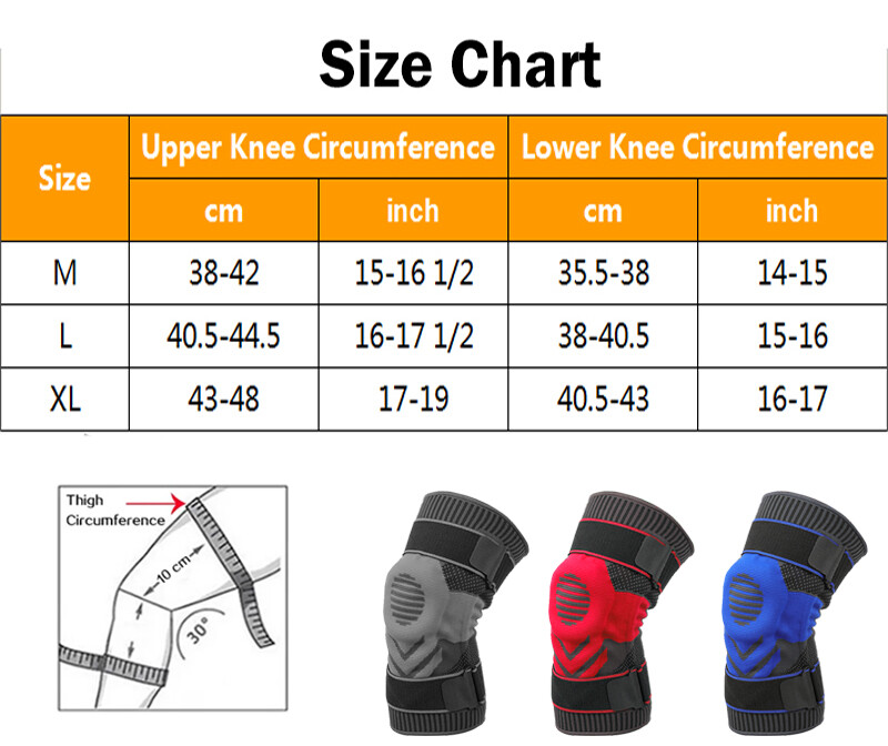 Knee Brace for Pain Relief Support Sleeve with Patella Pad & Side Stabilizers