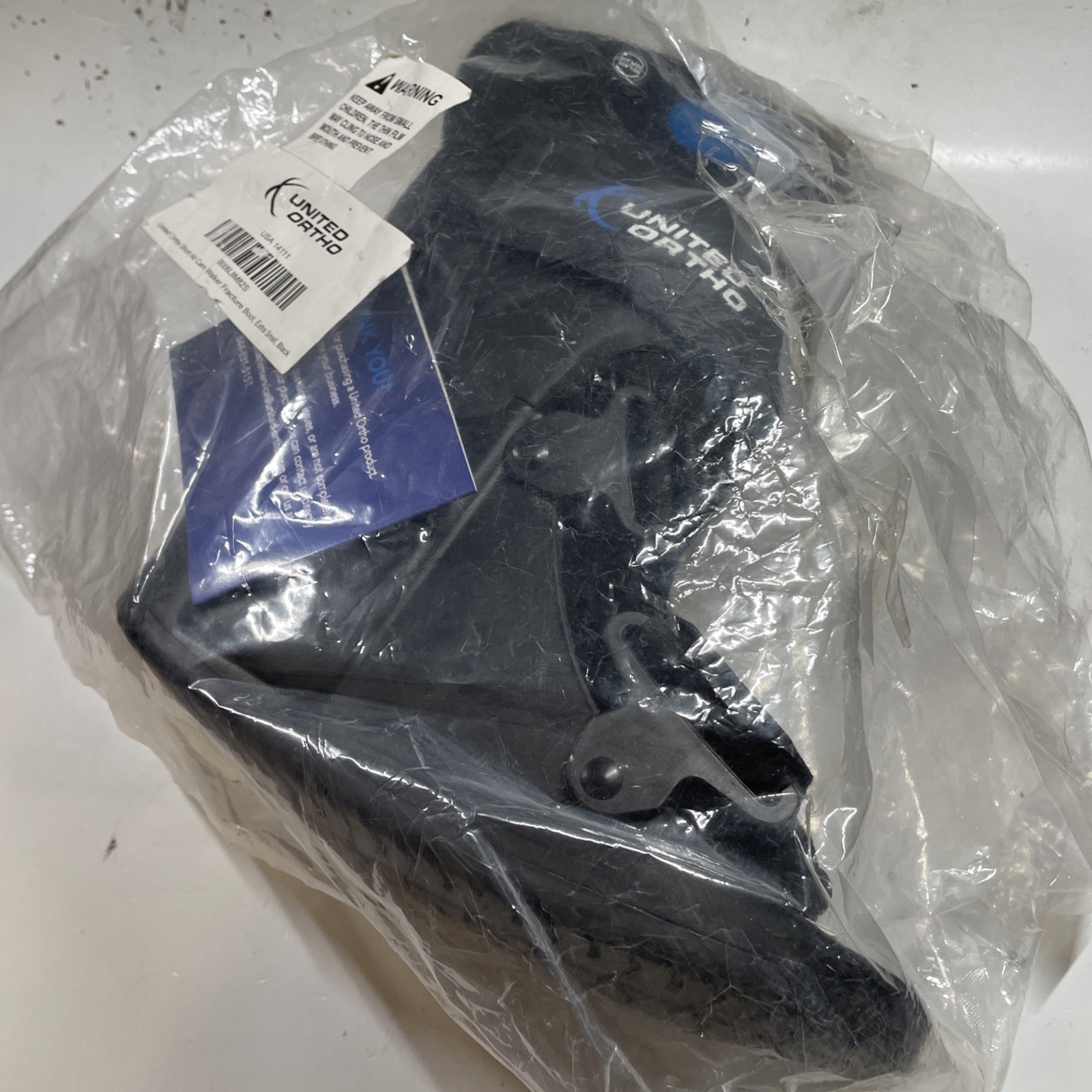 United Ortho Short Air Cam Walker Fracture Boot XS Black NEW IN PACKAGE
