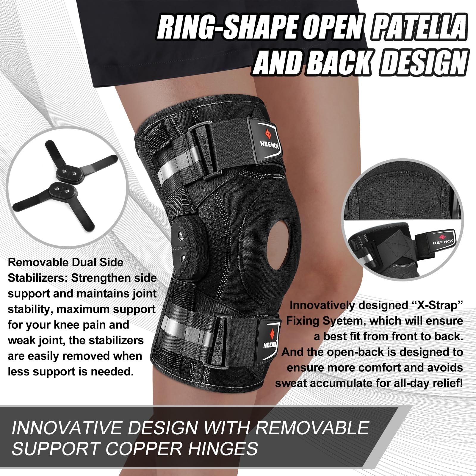 Hinged Knee Brace Support for Men & Women | Pain Relief, Joint Stability, Sports