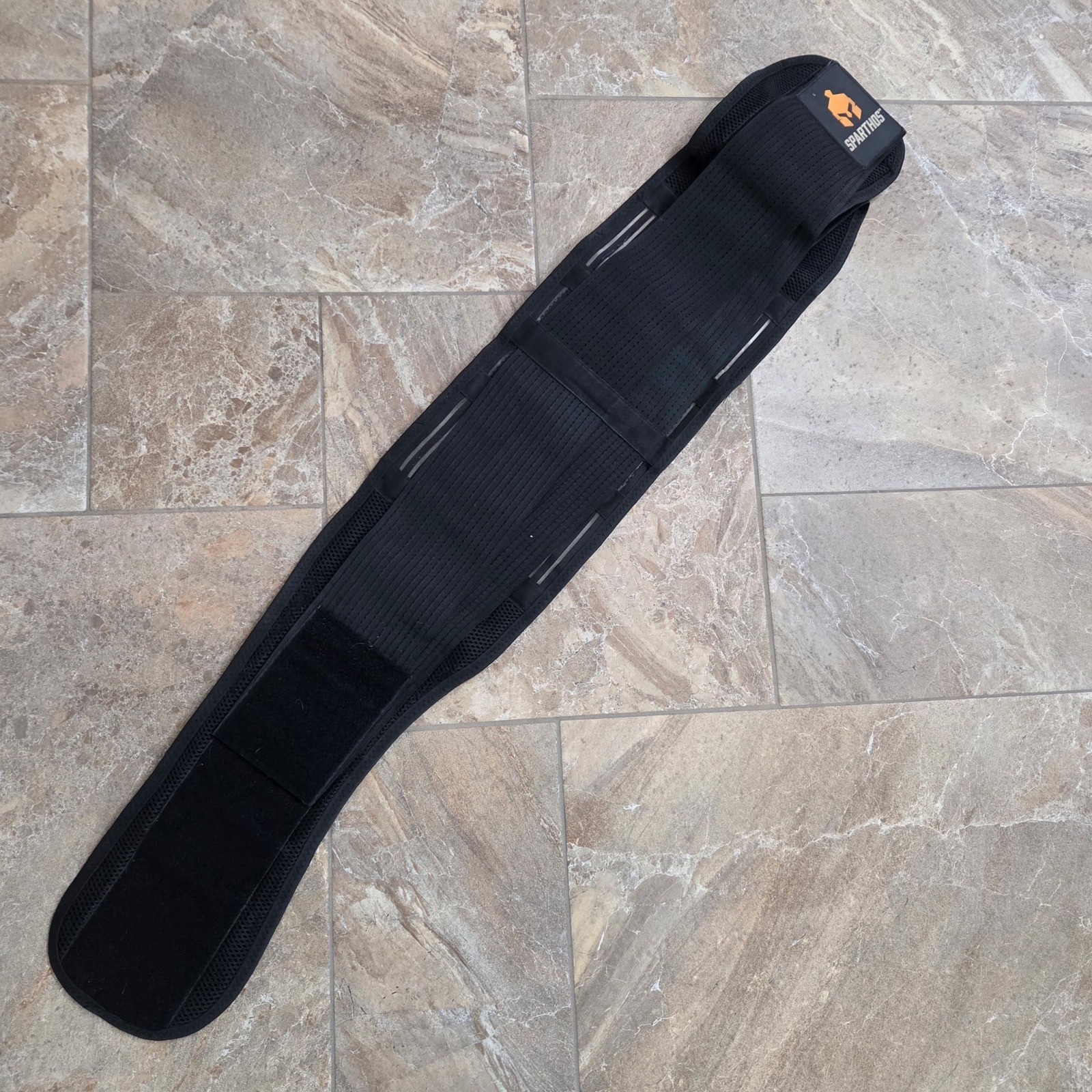 SPARTHOS Black Mesh Lumbar Support Belt Back Brace Size M Adjustable