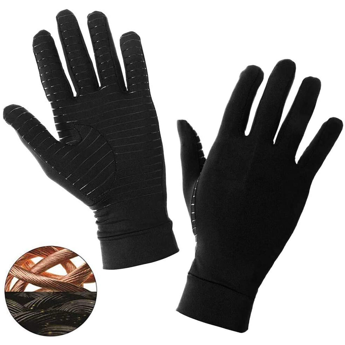 Compression Gloves Muscle Tension Relieve Carpal Tunnel Ache M:Palm Width 7-8cm
