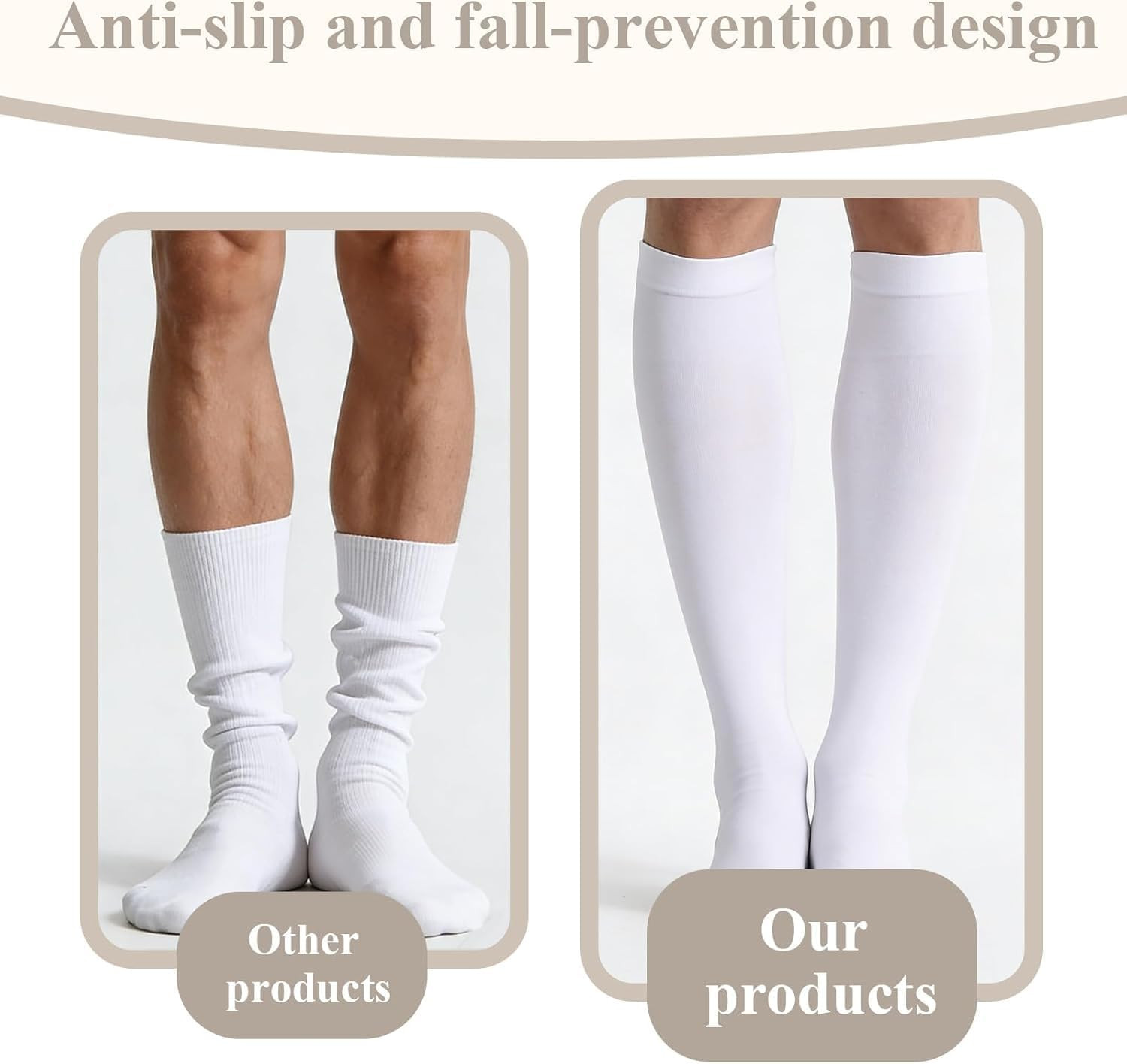 Walking Boot Socks, 3 Pairs Cotton Replacement Orthopedic Liner Compatible