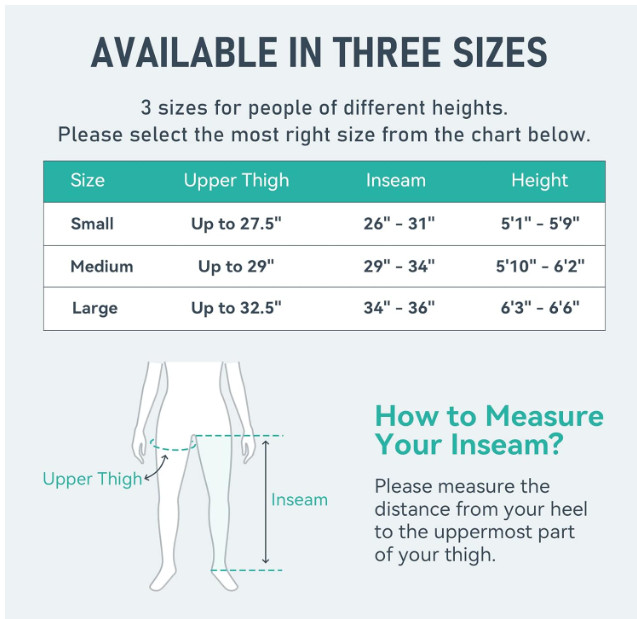QUINEAR Air Compression Recovery System Sequential Leg Massager Therapy Boots, L