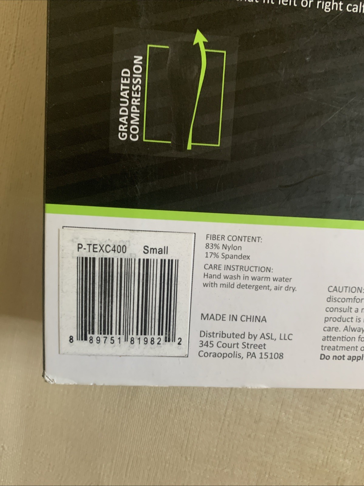 P-TEX ** KNIT COMPRESSION CALF SLEEVES **P-TEXC400” Small Pair **BLACK*NEW**