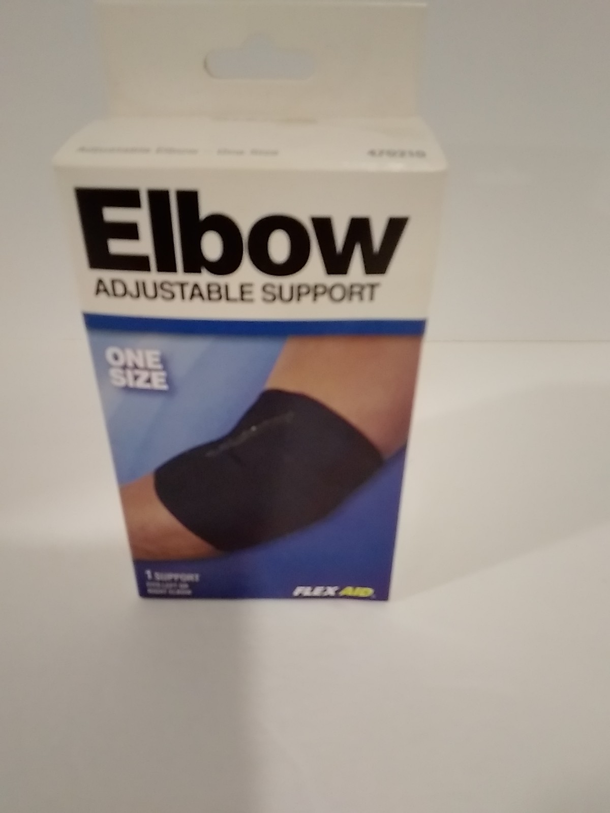 Flex Aid Elbow Adjustable Support One Size Black Support Compression Sleeve