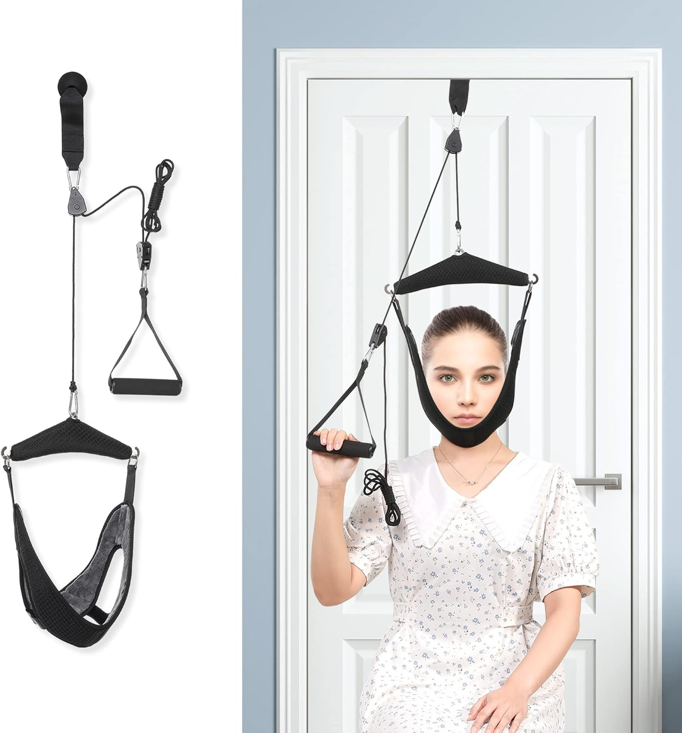 Upgraded Neck Stretcher Cervical Neck Traction Device,Double Ratchet N…