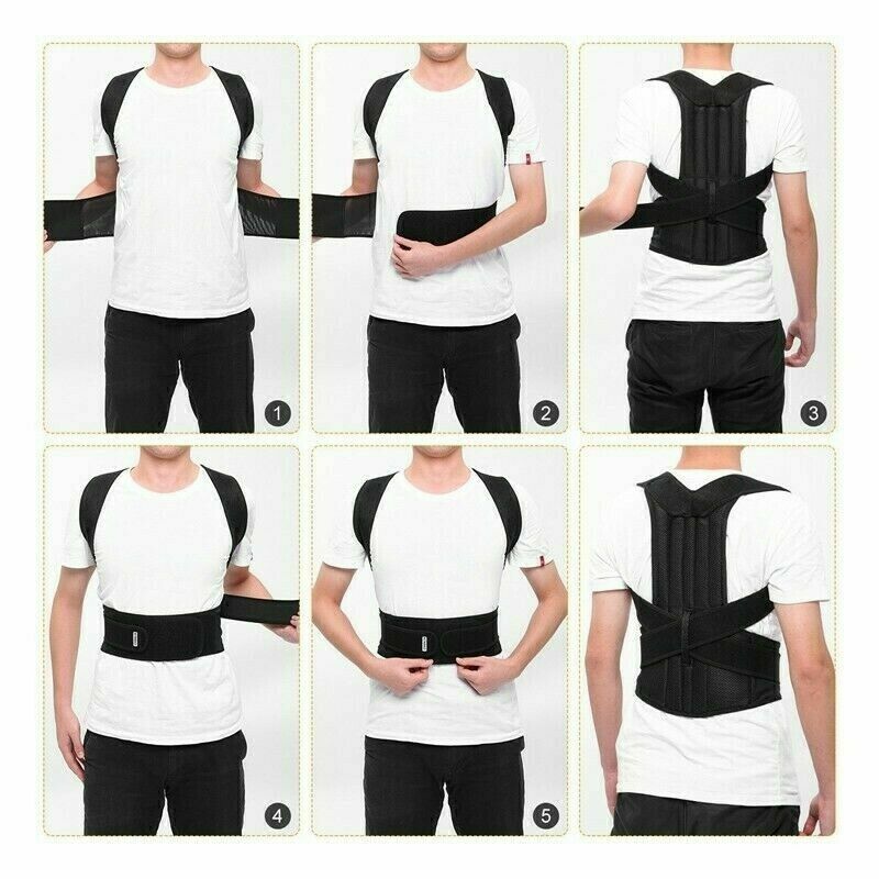 Full Back Brace Posture Corrector for Men and Women Upper and Lower Back Support