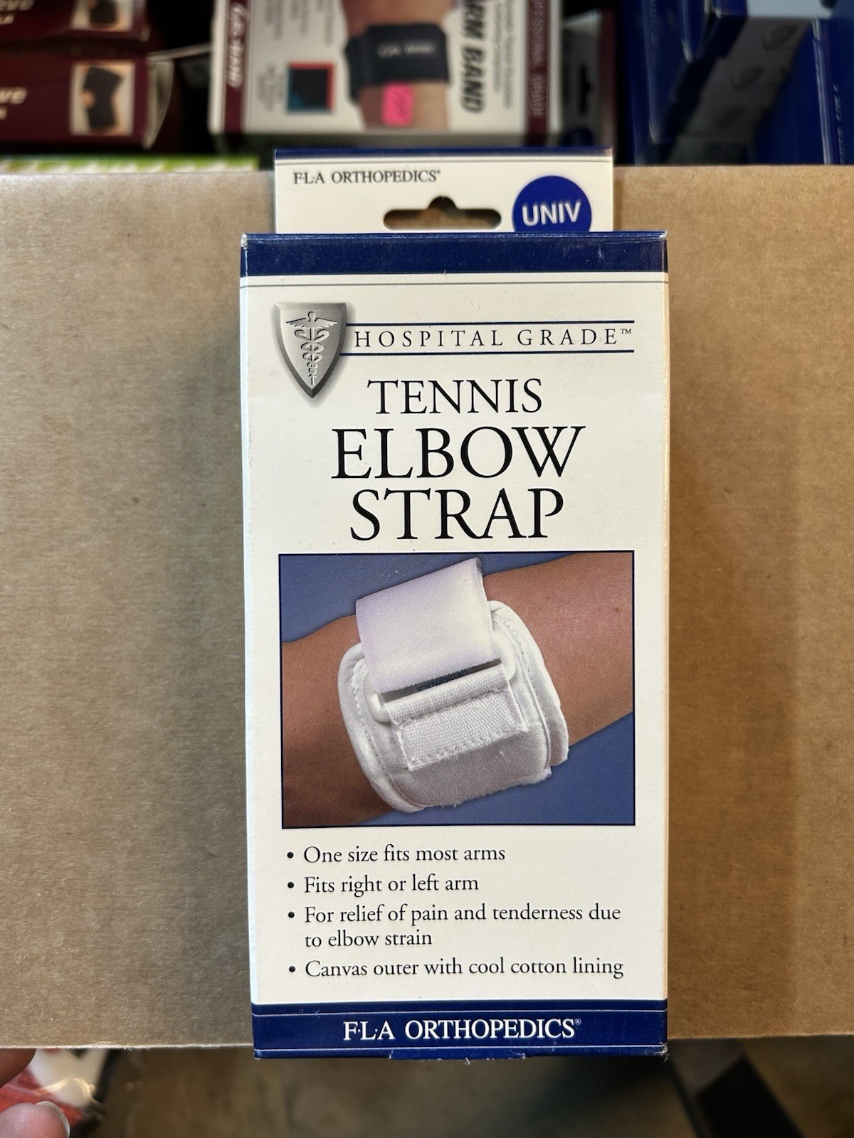 FLA Orthopedics Hospital Grade Tennis Elbow Strap Universal Size White