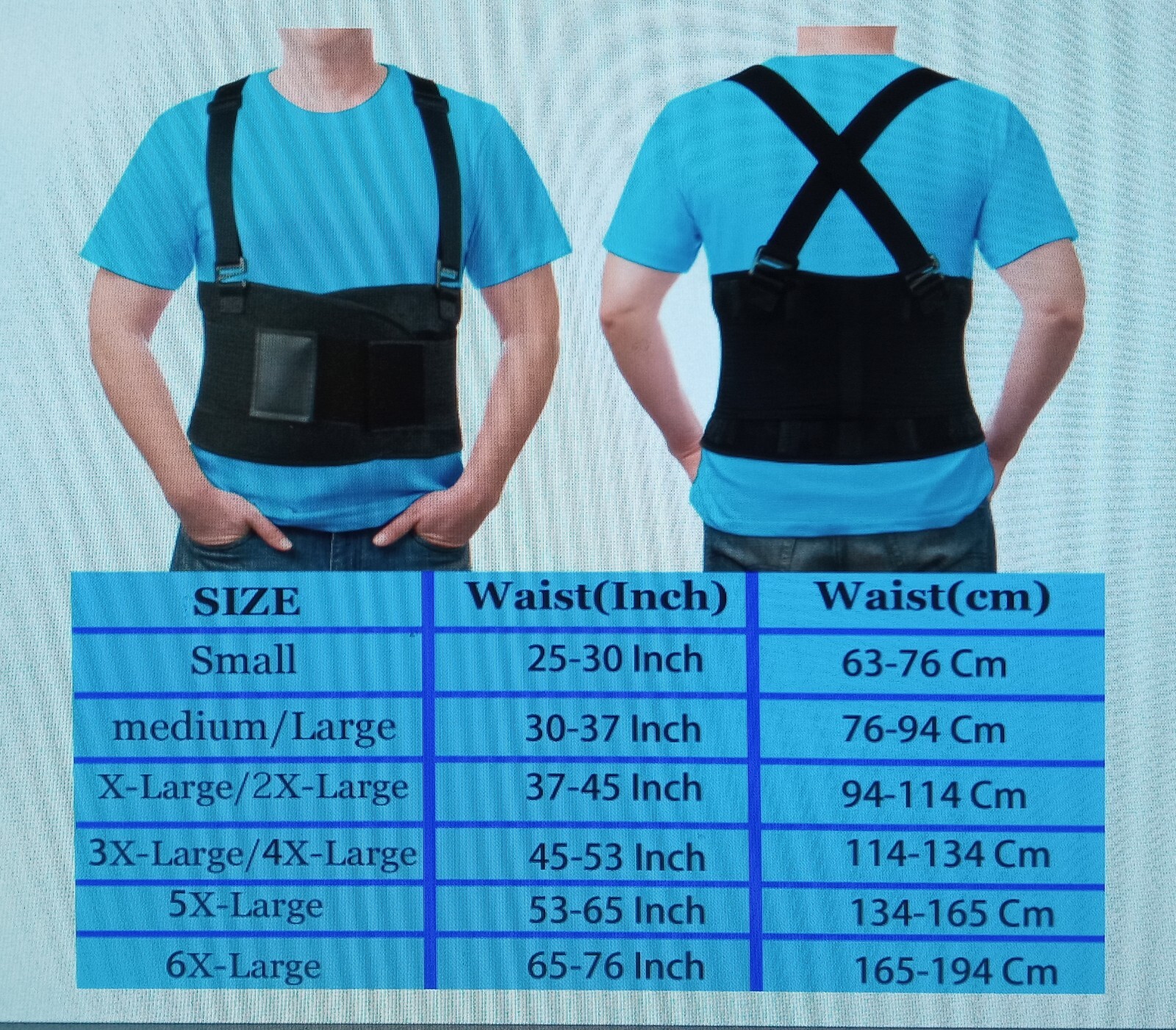 PAZAPO Back Brace Men / Women Lower Lumbar Support for Heavy Lifting XL-XXL #82