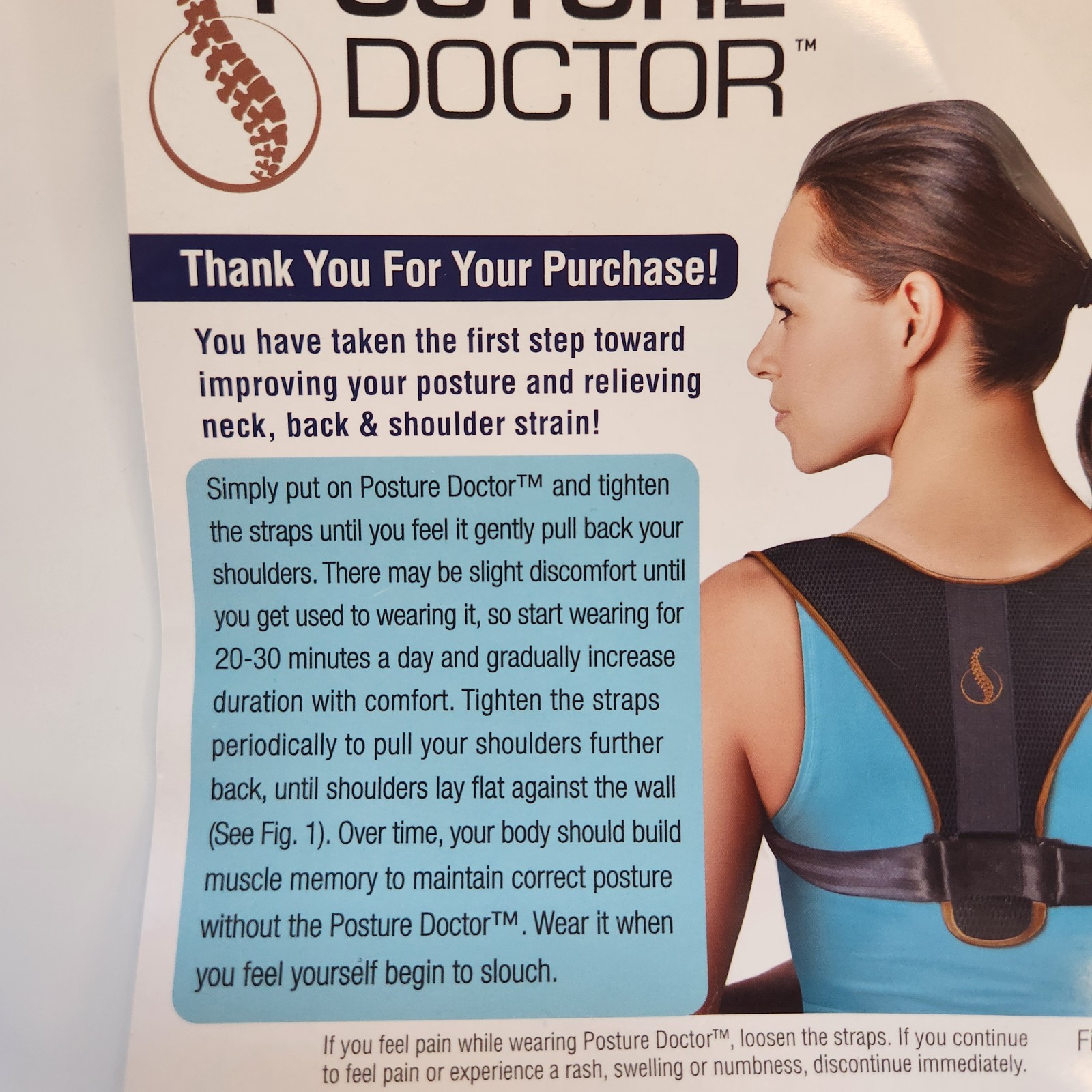 Ontel Posture Doctor Quick & Easy Posture Corrector – Black