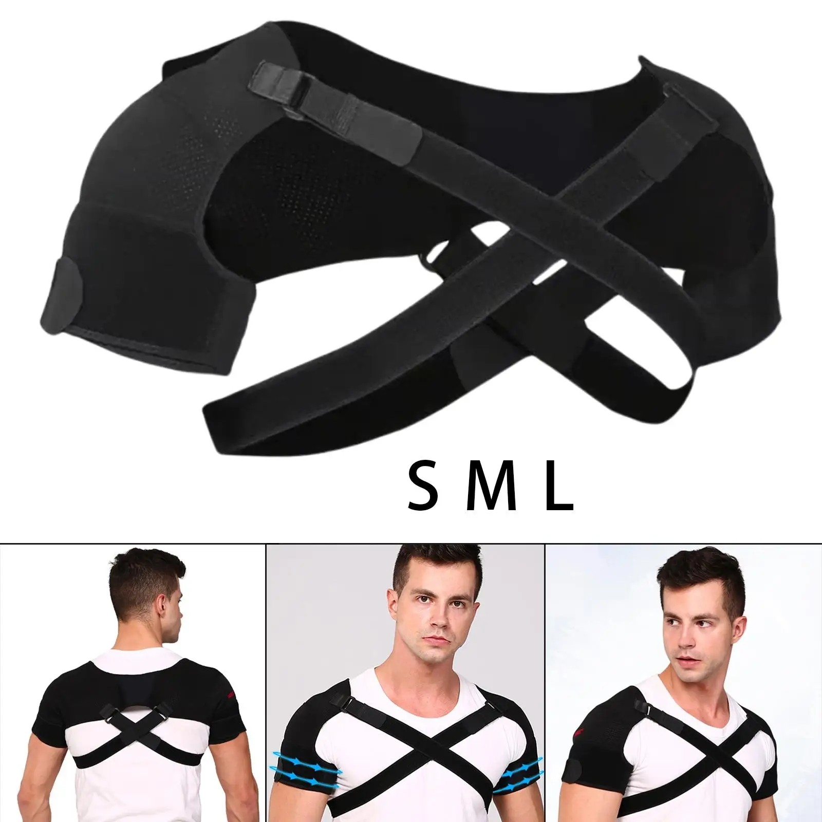 Shoulder Compression Sleeve Brace Support-Torn Rotator Cuff AC Joint Pain Relief
