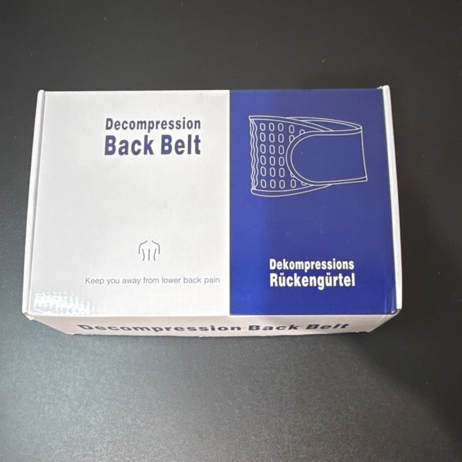 Decompression Back Belt Beige Large Adjustable Orthopedic Support for Back Pain