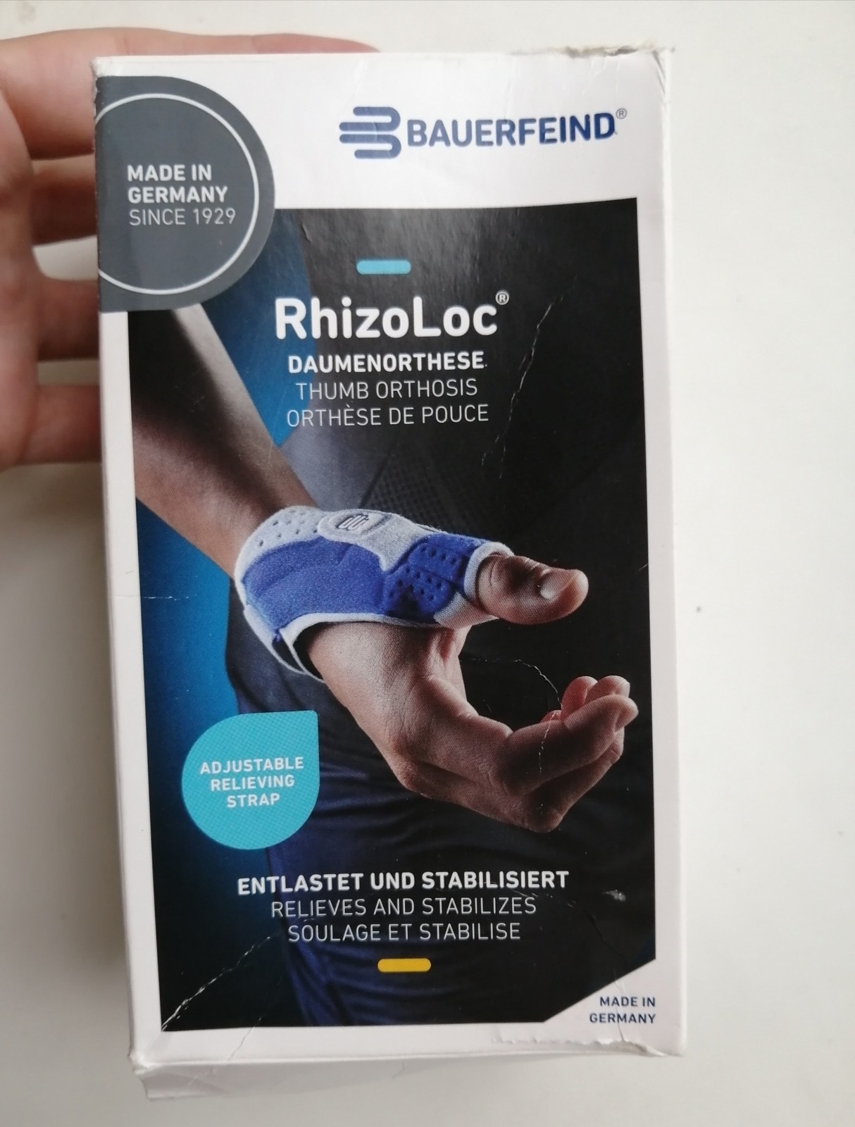 Bauerfeind Rhizoloc Thumb Brace Right Size 2 Support Finger Size M-L