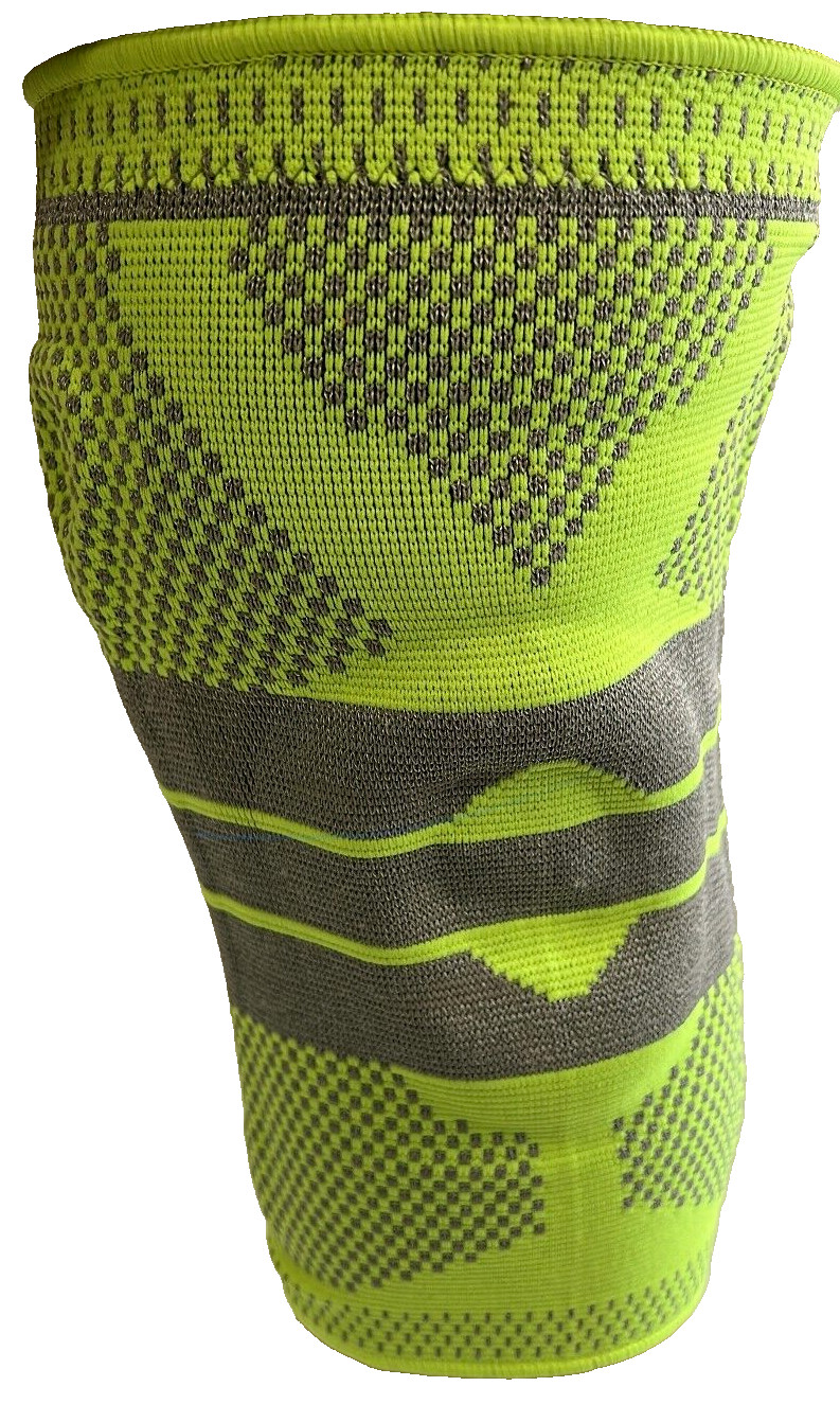 Knee Brace Compression Sleeve, Neon Green Pads Braces for Men Women Medical – XL